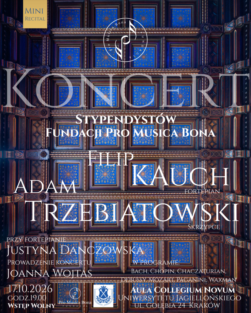 Filp Kauch i Adam Trzebiatowski w Auli Collegium Novum UJ