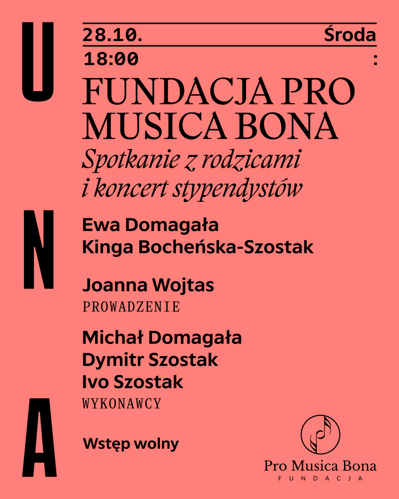 Muzyczna codzienność- rozmowa z rodzicami Stypendystów Fundacji Pro Musica Bona
